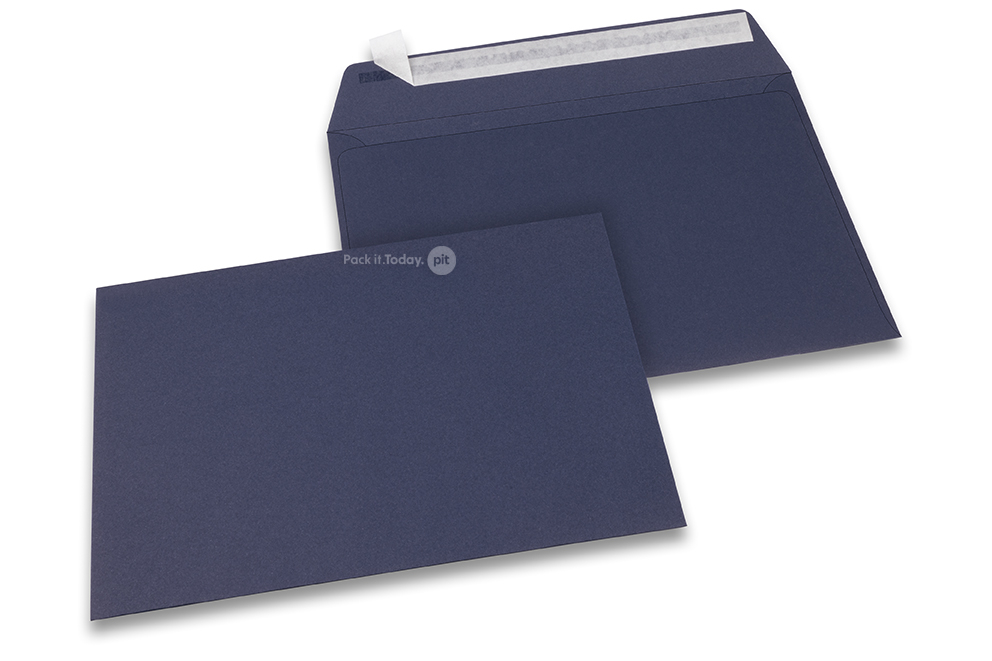 Farbige Couverts Papier - Dunkelblau, 162 x 229 mm 
