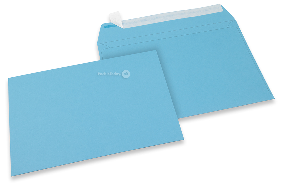 Farbige Couverts Papier - Himmelblau, 162 x 229 mm