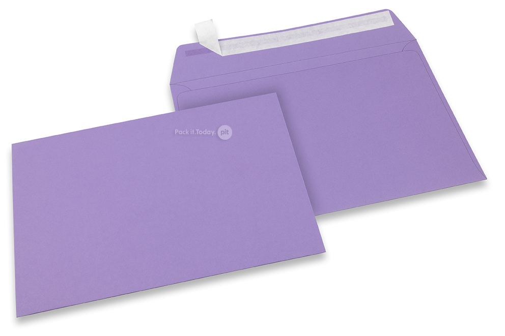 Farbige Couverts Papier - Violett, 162 x 229 mm 