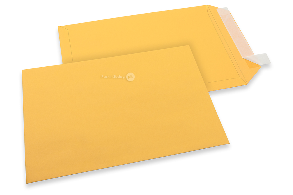 Farbige Couverts Papier - Goldgelb, 229 x 324 mm 
