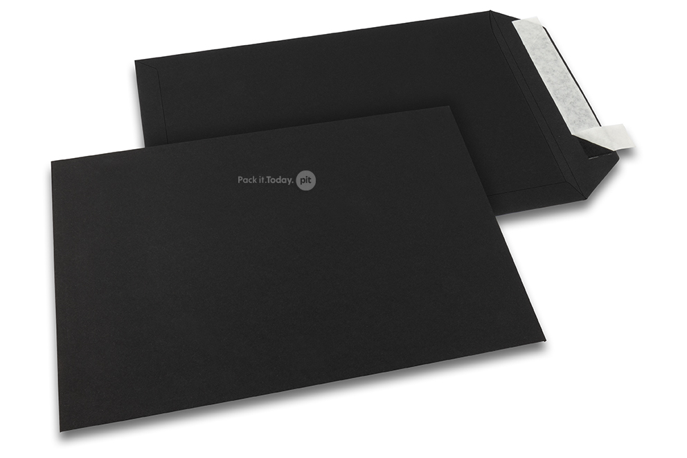 Farbige Couverts Papier - Schwarz, 229 x 324 mm 