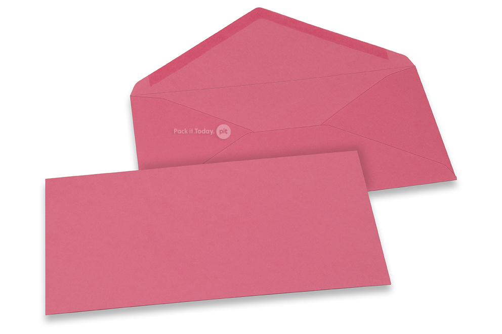 Farbige Couverts  für Glückwunschkarten - Rosa, 110 x 220 mm