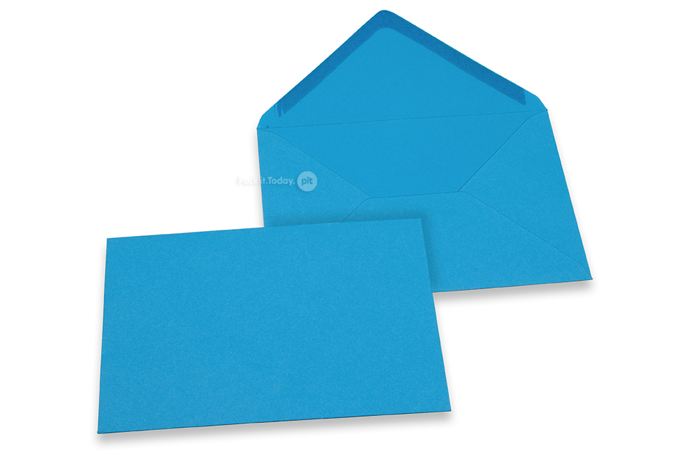  Farbige Couverts  für Glückwunschkarten - Meerblau, 114 x 162 mm