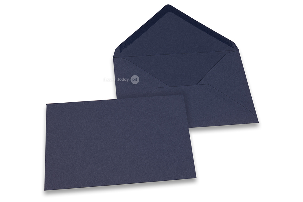 Farbige Couverts  für Glückwunschkarten - Dunkelblau, 114 x 162 mm
