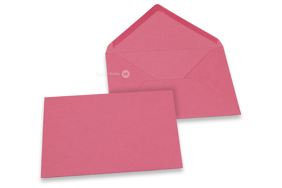 Farbige Couverts  für Glückwunschkarten  - Rosa, 114 x 162 mm