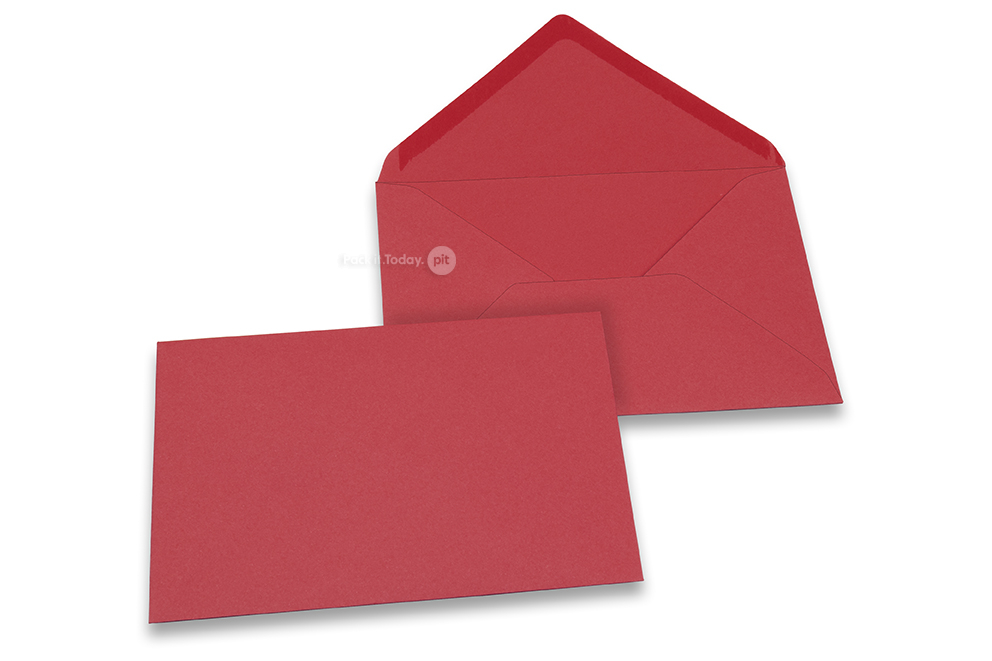  Farbige Couverts  für Glückwunschkarten - Rot, 114 x 162 mm