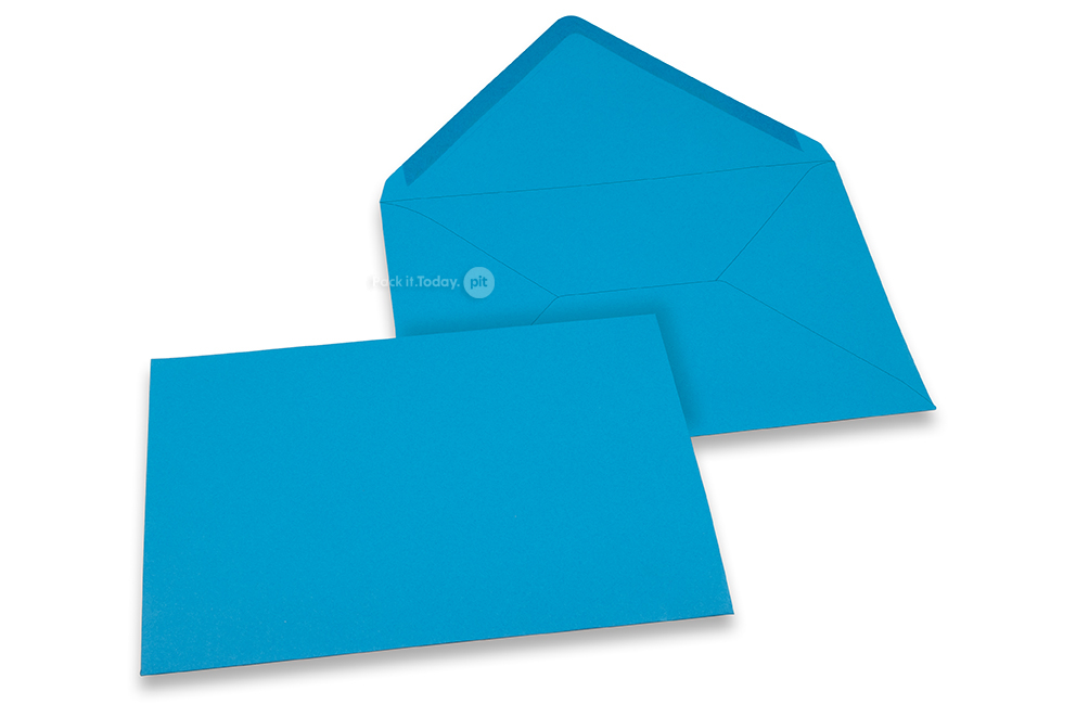 Farbige Couverts  für Glückwunschkarten - Meerblau, 162 x 229 mm