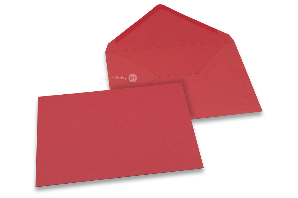 Farbige Couverts  für Glückwunschkarten  - Rot, 162 x 229 mm