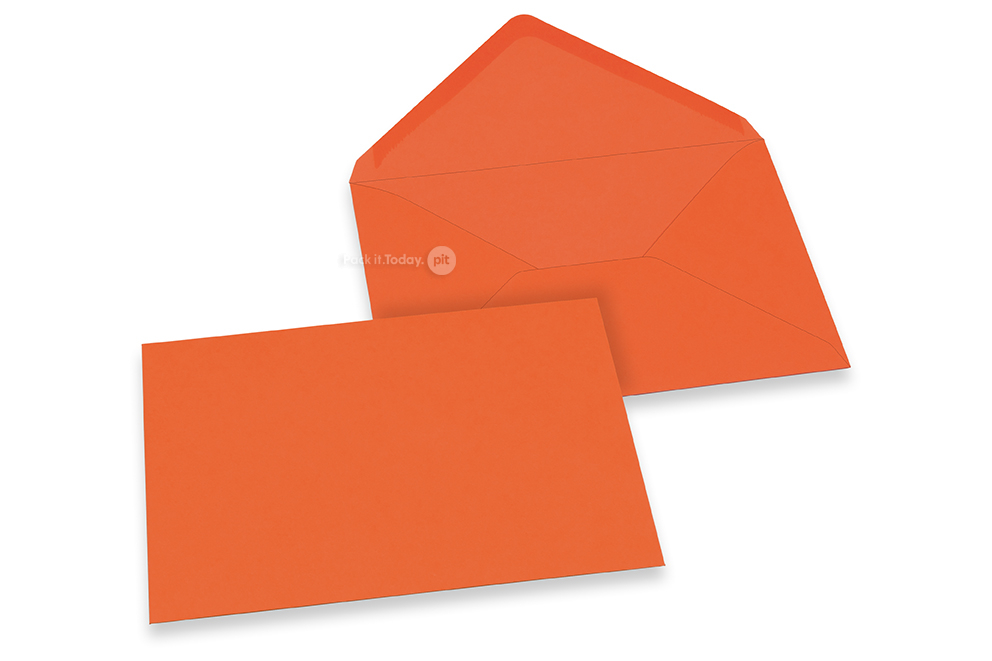 Farbige Couverts  für Glückwunschkarten - Orange, 125 x 175 mm