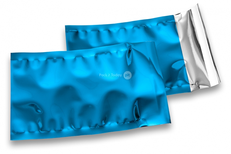 Blaue Metallic Foliencouverts - 114 x 162 mm