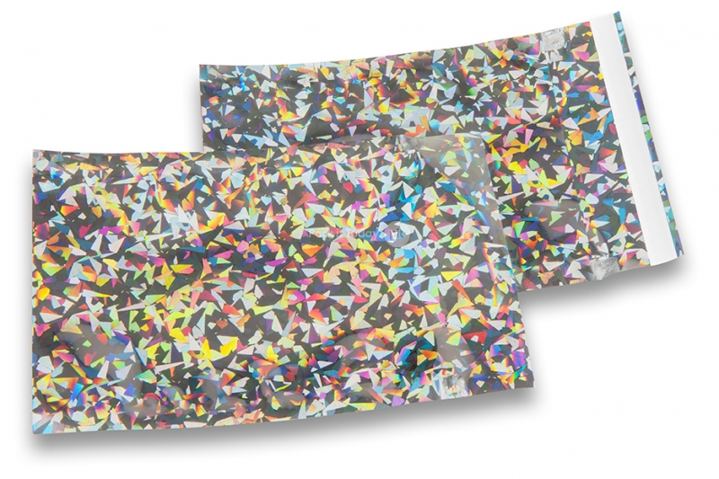 Silberne Holografische Metallic Foliencouverts  - 114 x 162 mm