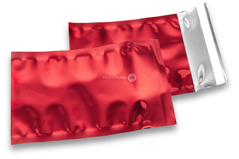 Rote Metallic Foliencouverts - 114 x 162 mm