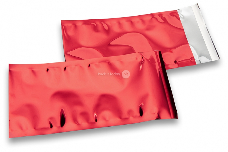 Rote Metallic Foliencouverts - 114 x 229 mm