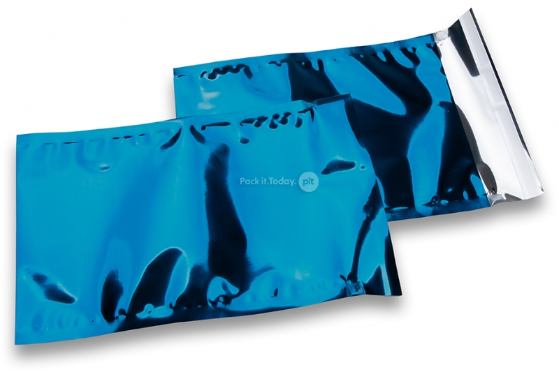 Blaue Metallic Foliencouverts - 162 x 229 mm