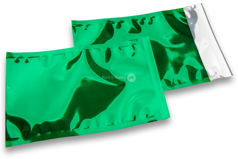 Grüne Metallic Foliencouverts - 162 x 229 mm