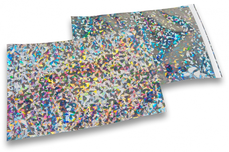 Silberne Holografische Metallic Foliencouverts - 162 x 229 mm
