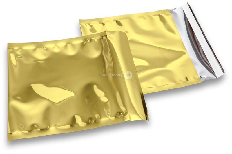 Goldene Metallic Foliencouverts - 165 x 165 mm