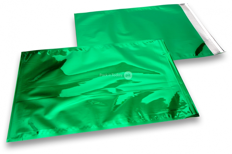 Grüne Metallic Foliencouverts - 320 x 430 mm