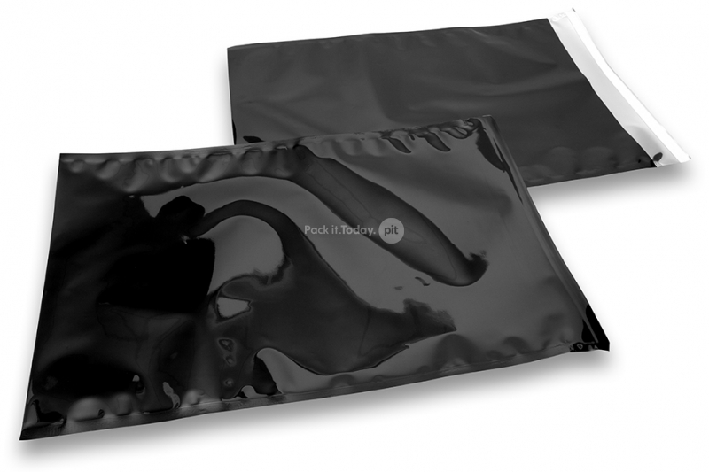 Schwarze Metallic Foliencouverts - 320 x 430 mm