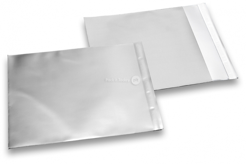 Silberne Foliencouverts matt metallic farbig - 165 x 165 mm