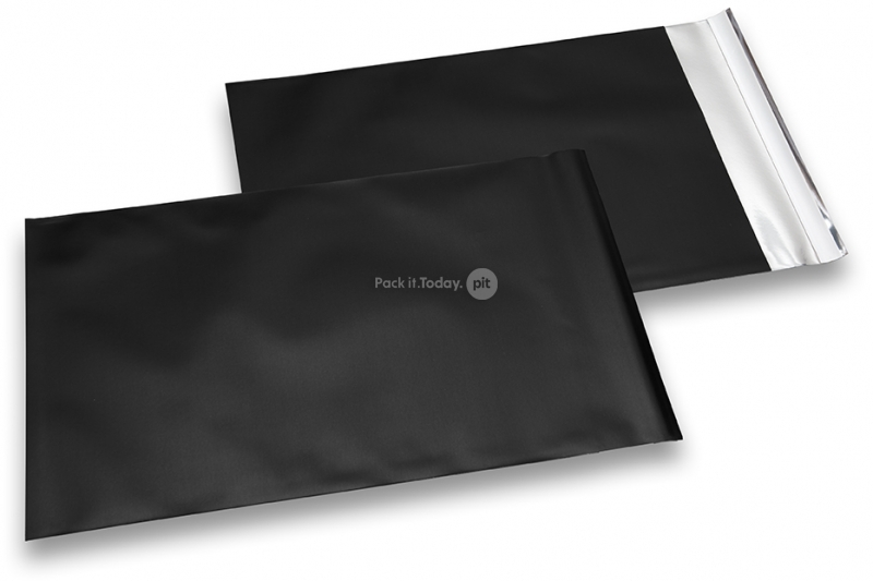 Schwarze Foliencouverts matt metallic farbig - 180 x 250 mm