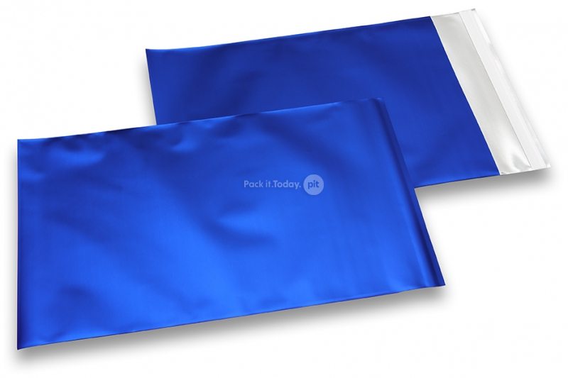 Enveloppes aluminium métallisées mat - bleu foncé 230 x 320 mm