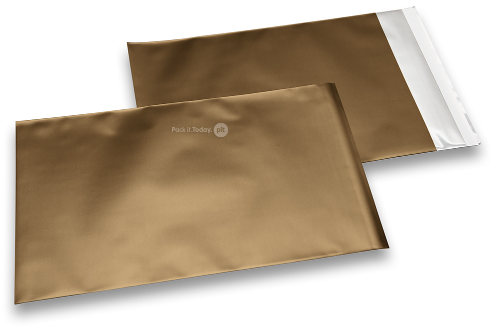 Goldene Foliencouverts matt metallic farbig - 230 x 320 mm