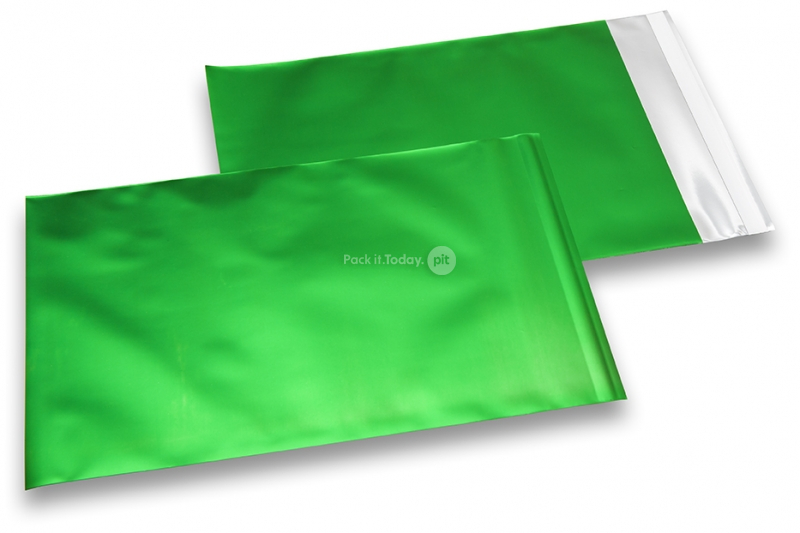 Enveloppes aluminium métallisées mat - vert 230 x 320 mm
