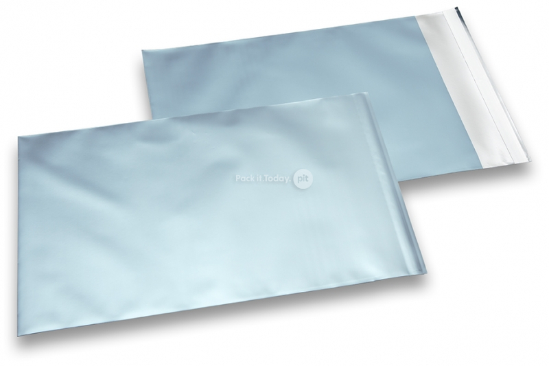Enveloppes aluminium métallisées mat - bleu glacial 230 x 320 mm