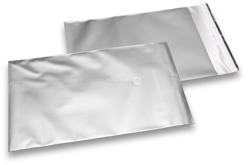 Silberne Foliencouverts matt metallic farbig - 230 x 320 mm