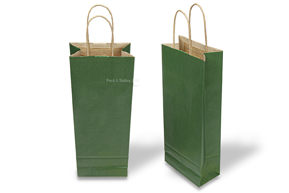 Sacs à vin en papier - vert