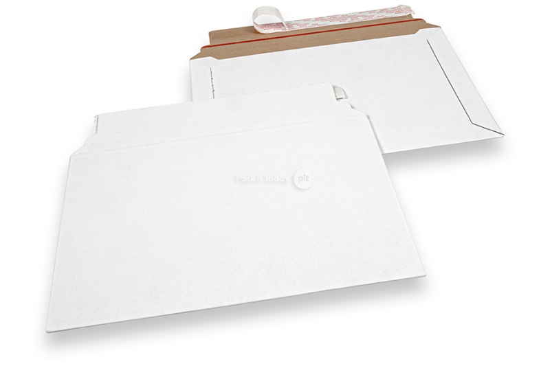 Versandtaschen aus Wellpappe Weiß - 245 x 345 mm