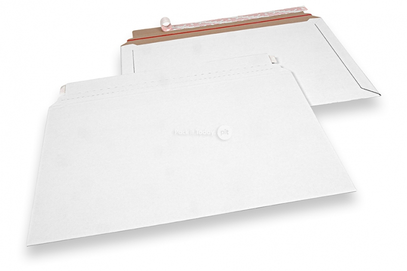 Versandtaschen aus Wellpappe Weiß - 320 x 485 mm