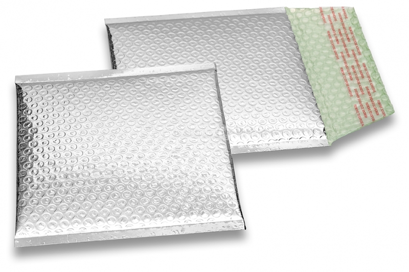 Luftpolstertaschen metallic umweltfreundlich - Silber 165 x 165 mm