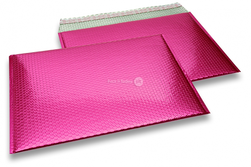 Enveloppes à bulles ECO métallique - rose 320 x 425 mm