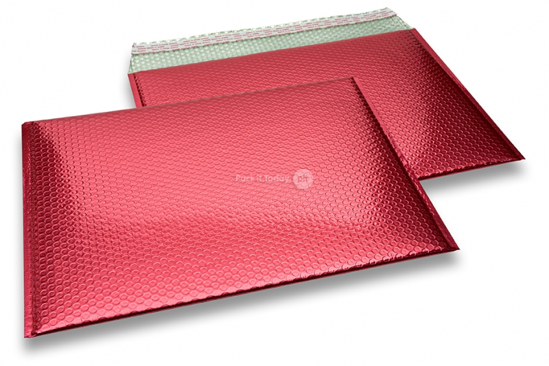 Enveloppes à bulles ECO métallique - rouge 320 x 425 mm