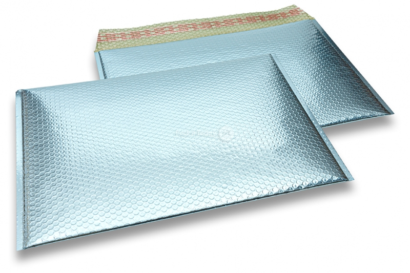 Enveloppes à bulles ECO métallique - bleu glacial 320 x 425 mm