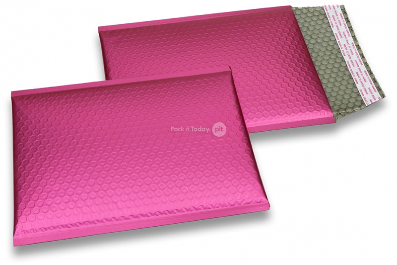 Luftpolstertaschen matt metallic umweltfreundlich - Rosa 180 x 250 mm