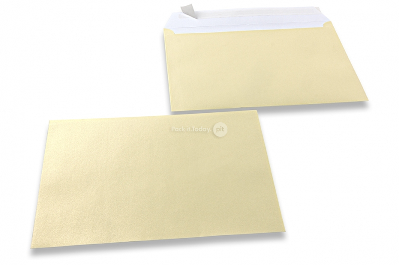 Champagnerfarbene Couverts mit Perlmutteffekt - 162 x 229 mm