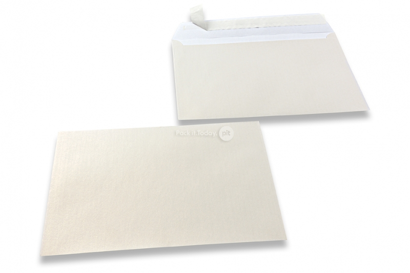 Weiss Couverts mit Perlmutteffekt - 162 x 229 mm