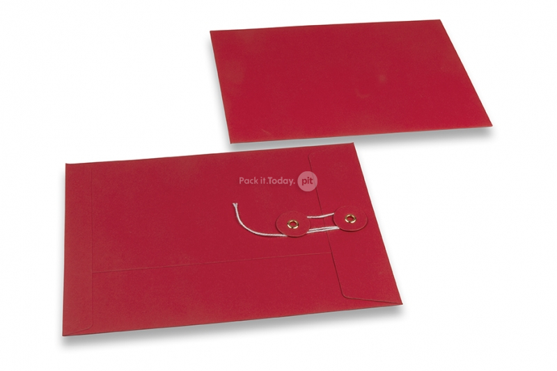 Enveloppes à fermeture Japonaise - 162 x 229 mm, rouge