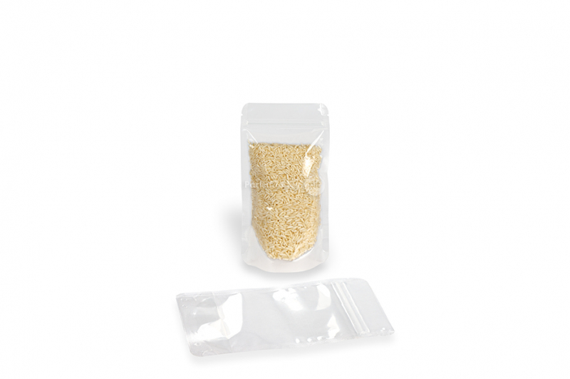 Sachets transparents à fermeture zip - 110 x 185 x 70 mm, 250 ml