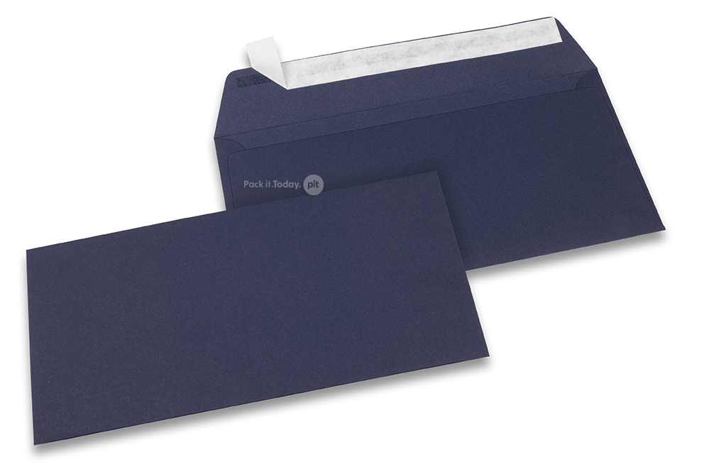 Farbige Couverts Papier - Dunkelblau, 110 x 220 mm