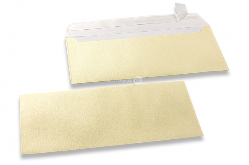Champagnerfarbene Couverts mit Perlmutteffekt  - 110 x 220 mm