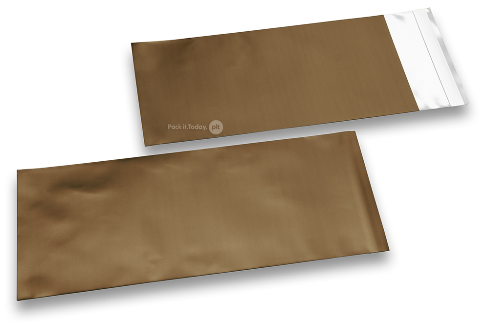 Goldene Foliencouverts matt metallic farbig - 110 x 220 mm
