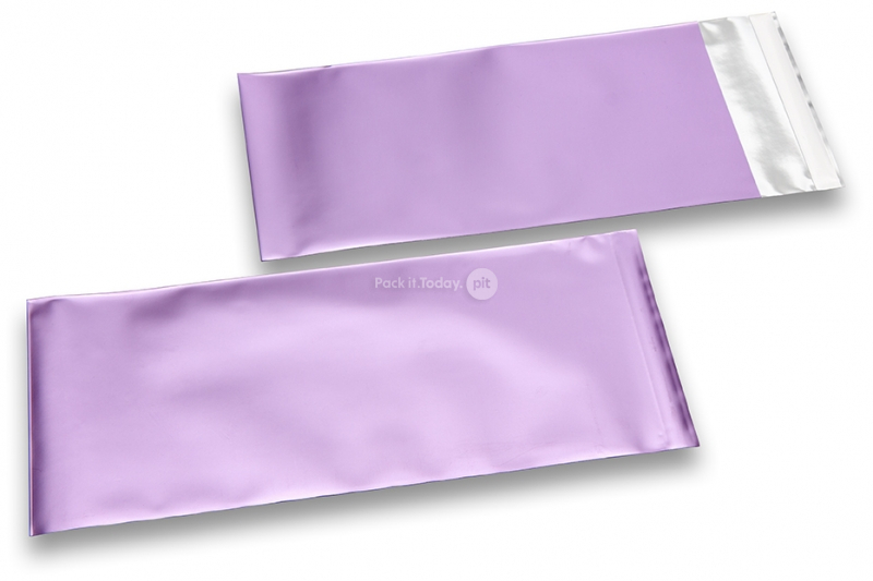 Flieder Foliencouverts matt metallic farbig - 110 x 220 mm