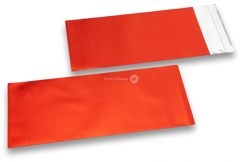 Rote Foliencouverts matt metallic farbig - 110 x 220 mm