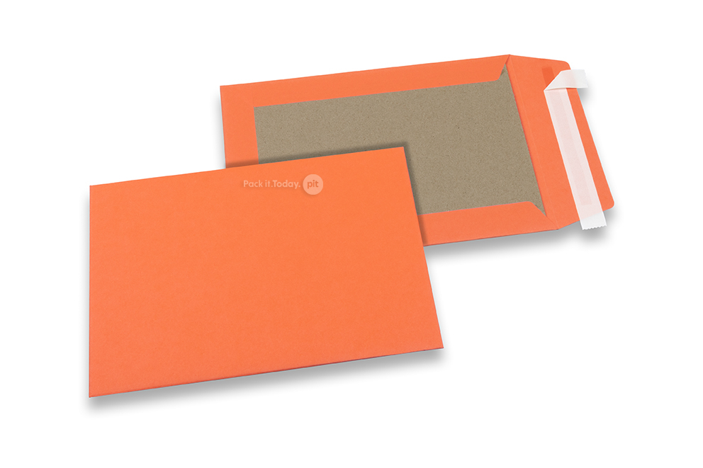 Papprückwandtaschen farbig - Orange, 162 x 229 mm
