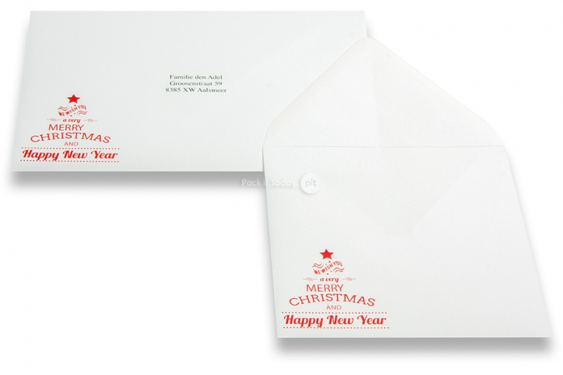 Kerstkaart enveloppen - wens
