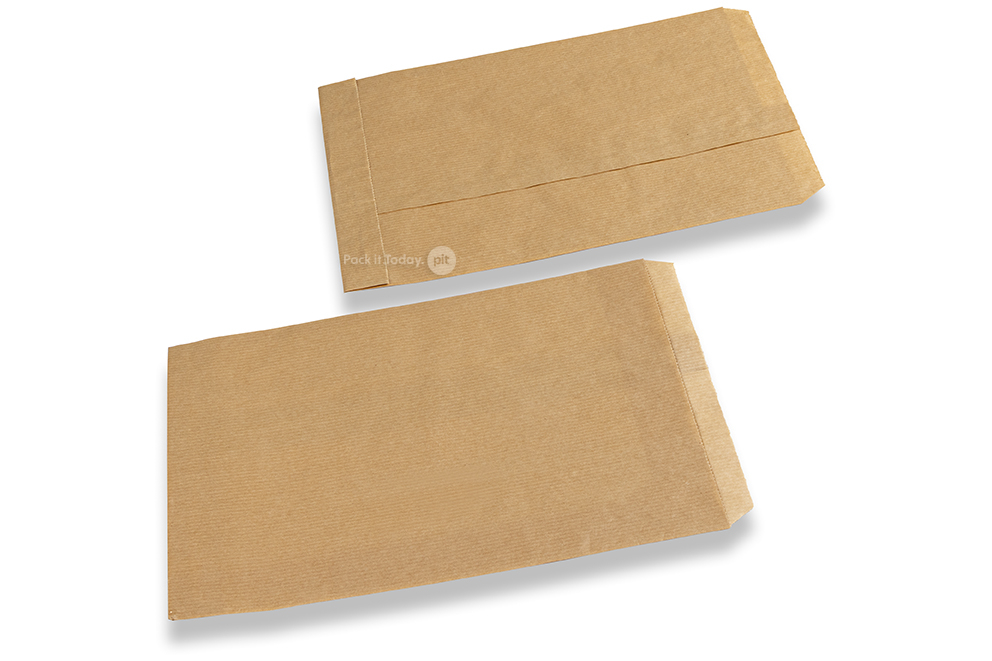 Pochettes cadeaux en papier kraft vergé - 175 x 260 mm
